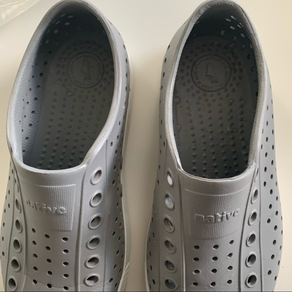 Native grey slip ons sz 7
